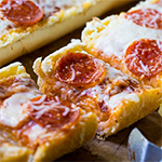 Garlic Bread With Cheese & Pepperoni 